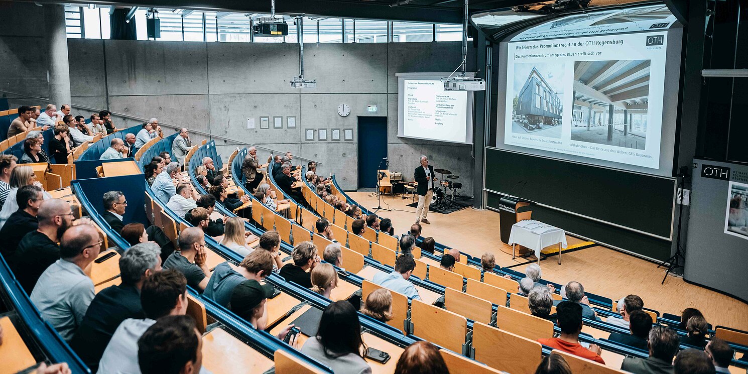 Blick in einem Hörsaal.